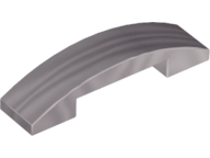 Brick Curved 4 x 1 Double, No Studs in Flat Silver
