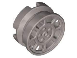 Wheel 11 x 6 with 8 Spokes in Flat Silver