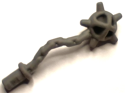 Weapon Mace / Flail Spiked in Flat Silver