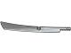 Weapon Sword, Big Blade with Bar in Flat Silver