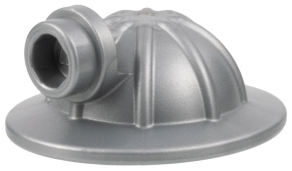 Helmet Mining with Head Lamp in Flat Silver