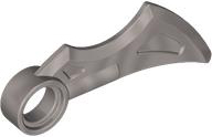 Wing / Blade 1 x 4 with Pin Hole in Flat Silver