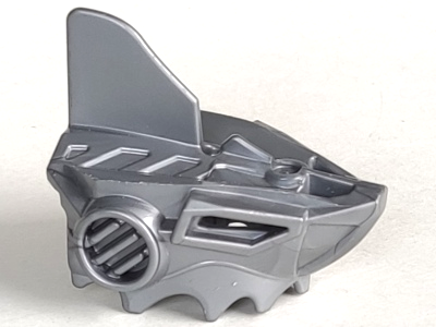 Large Figure Mask, Robotic Shark (Jawblade) in Flat Silver