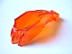 Animal Body Part, Hand / Paw 2 x 6 x 2 1/2 with Claws and Technic Hole in Trans-Orange