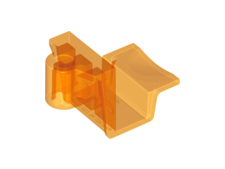 Equipment Bracket 4 x 2 x 2 No Studs with Axle Hole in Trans-Orange