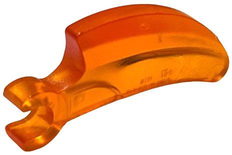 Creature Body Part, Barb Large (Claw, Talon) with Clip in Trans-Orange