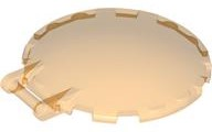 Dish 6 x 6 Inverted - No Studs with Handle in Trans-Orange