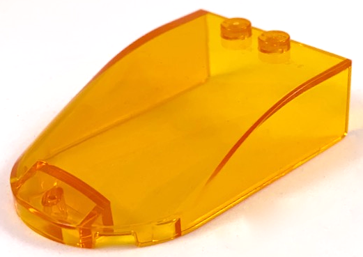 Windscreen 6 x 4 x 1 Curved in Trans-Orange
