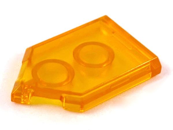 Tile Special 2 x 3 Pentagonal in Trans-Orange