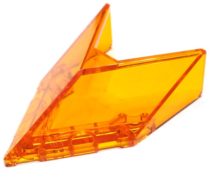Windscreen 6 x 4 x 1 1/3 Pointed in Trans-Orange