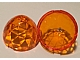Pod, Elongated, Faceted 4 x 4 x 1 2/3 (Dragon Egg Top) in Trans-Orange