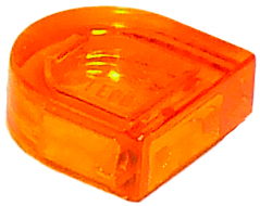 Tile Round 1 x 1 Half Circle in Trans-Orange