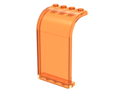 Panel 3 x 4 x 6 Curved Top in Trans-Orange