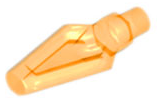 Weapon Pike / Spear Tip with Bar in Trans-Orange
