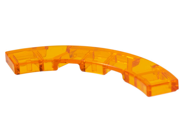 Tile 4 x 4 Curved, Macaroni in Trans-Orange