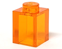 Brick 1 x 1 in Trans-Orange