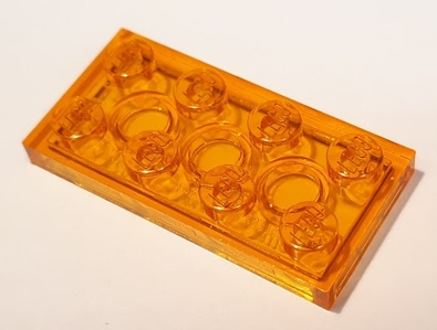 Plate 2 x 4 in Trans-Orange