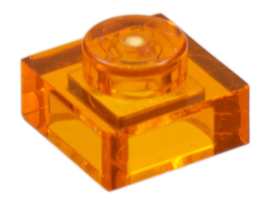 Plate 1 x 1 in Trans-Orange