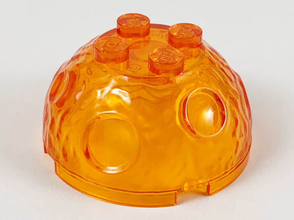 Rock Arctic Globe, Top in Trans-Orange