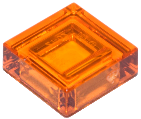 Tile 1 x 1 with Groove in Trans-Orange