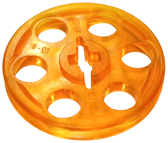 Technic Wedge Belt Wheel [aka Pulley] in Trans-Orange