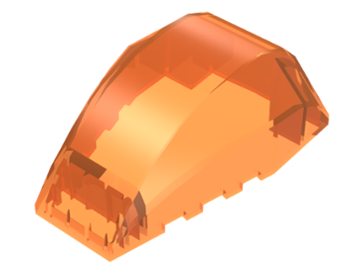 Windscreen 6 x 4 x 2 Wedge Curved in Trans-Orange