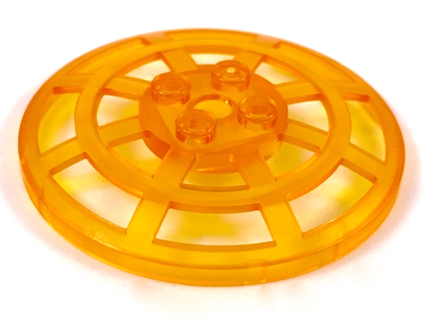 Dish 6 x 6 Inverted, Radar / Webbed [Anti-studs at 90°] in Trans-Orange