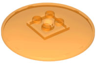 Dish 6 x 6 Inverted (Radar) with Solid Studs in Trans-Orange