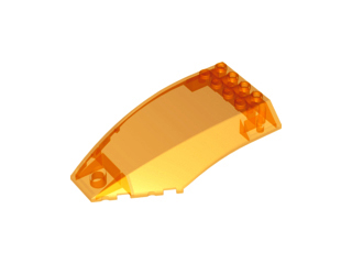 Windscreen 10 x 6 x 2 Curved in Trans-Orange