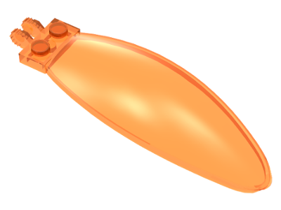 Windscreen 9 x 3 x 1 2/3 Bubble Canopy in Trans-Orange