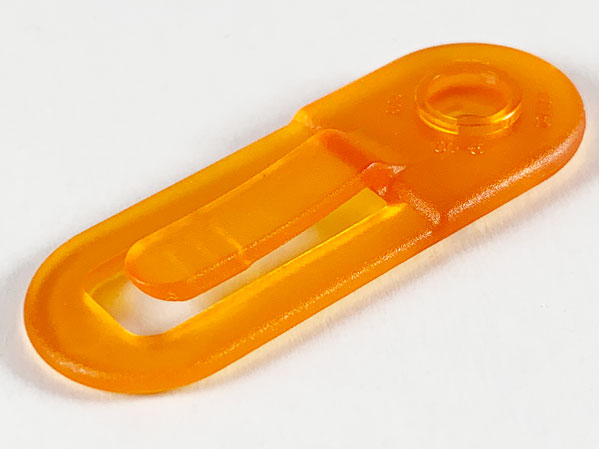 Clikits Paper Clip / Hair Clip, 1 Hole in Trans-Orange