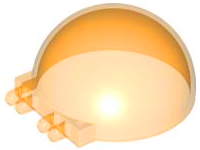 Windscreen 6 x 6 x 3 Canopy Half Sphere with Dual 2 Fingers in Trans-Orange