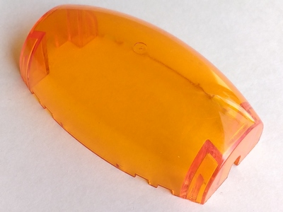 Windscreen 10 x 6 x 3 Bubble Canopy Double Tapered in Trans-Orange