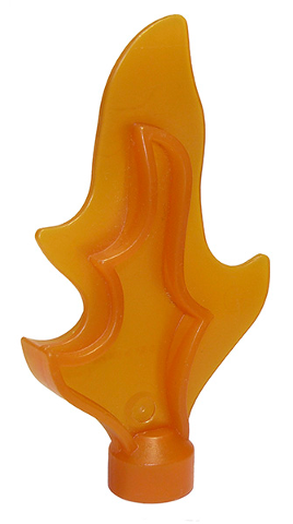 Duplo Wave (Fire, Water, Flame) 2 x 1 x 5 with Non-Marbled Tip in Trans-Orange