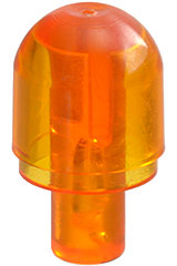 Light Cover 1 x 1 Round with Internal Bar / Bionicle Barraki Eye in Trans-Orange