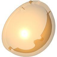 Dome Hemisphere 2 x 2 with Cutout in Trans-Orange