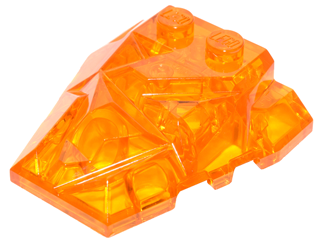 Brick Wedged, Sloped 4 x 4 Fractured Polygon Top in Trans-Orange