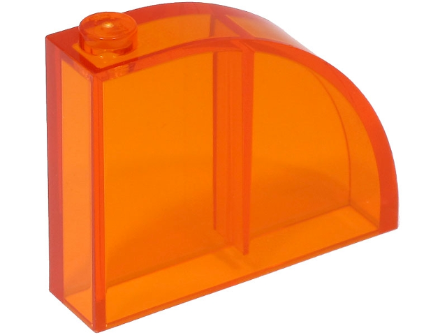 Brick Curved 1 x 4 x 2 2/3 in Trans-Orange