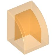 Brick Curved 1 x 1 in Trans-Orange