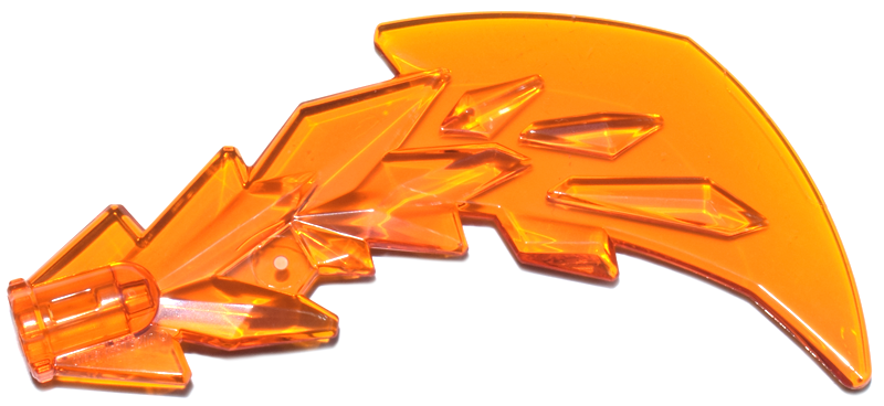 Wave / Lightning 5 x 6 with Axle Hole in Trans-Orange