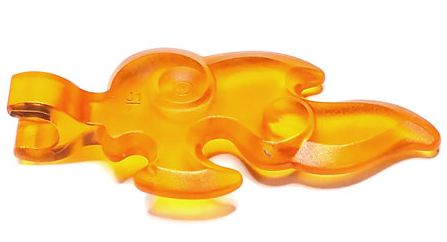 Wave / Flame with Clip in Trans-Orange