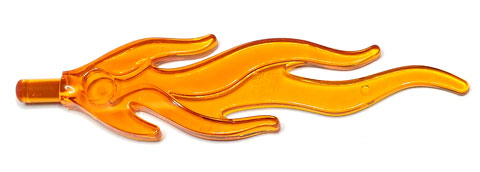 Wave / Flame Rounded Large [Plain] in Trans-Orange