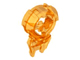 Large Figure Chest Badge with 'H' Hero Factory Logo in Spiked Circle in Trans-Orange