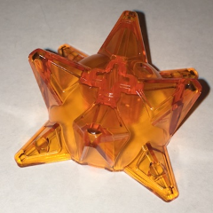 Large Figure Weapon Spiked Ball, Half in Trans-Orange