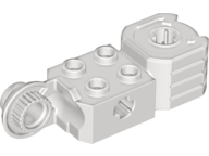 Technic Brick Special 2 x 2 with Axle Hole, Rotation Joint Ball Half [Vertical Side], Vertical Axle Hole End in Very Light Bluish Gray