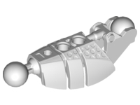 Large Figure Skeletal, Limb, Plated with 2 Ball Joints (Piraka) in Very Light Bluish Gray