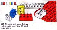 LEGO 045-2 36 assorted basic bricks