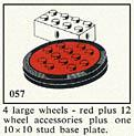LEGO 057 4 large wheels