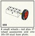 LEGO 058 8 small wheels