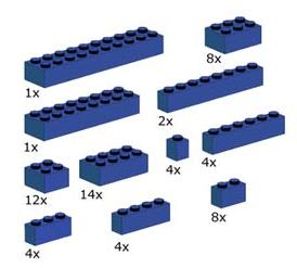 LEGO 10009 Assorted Blue Bricks